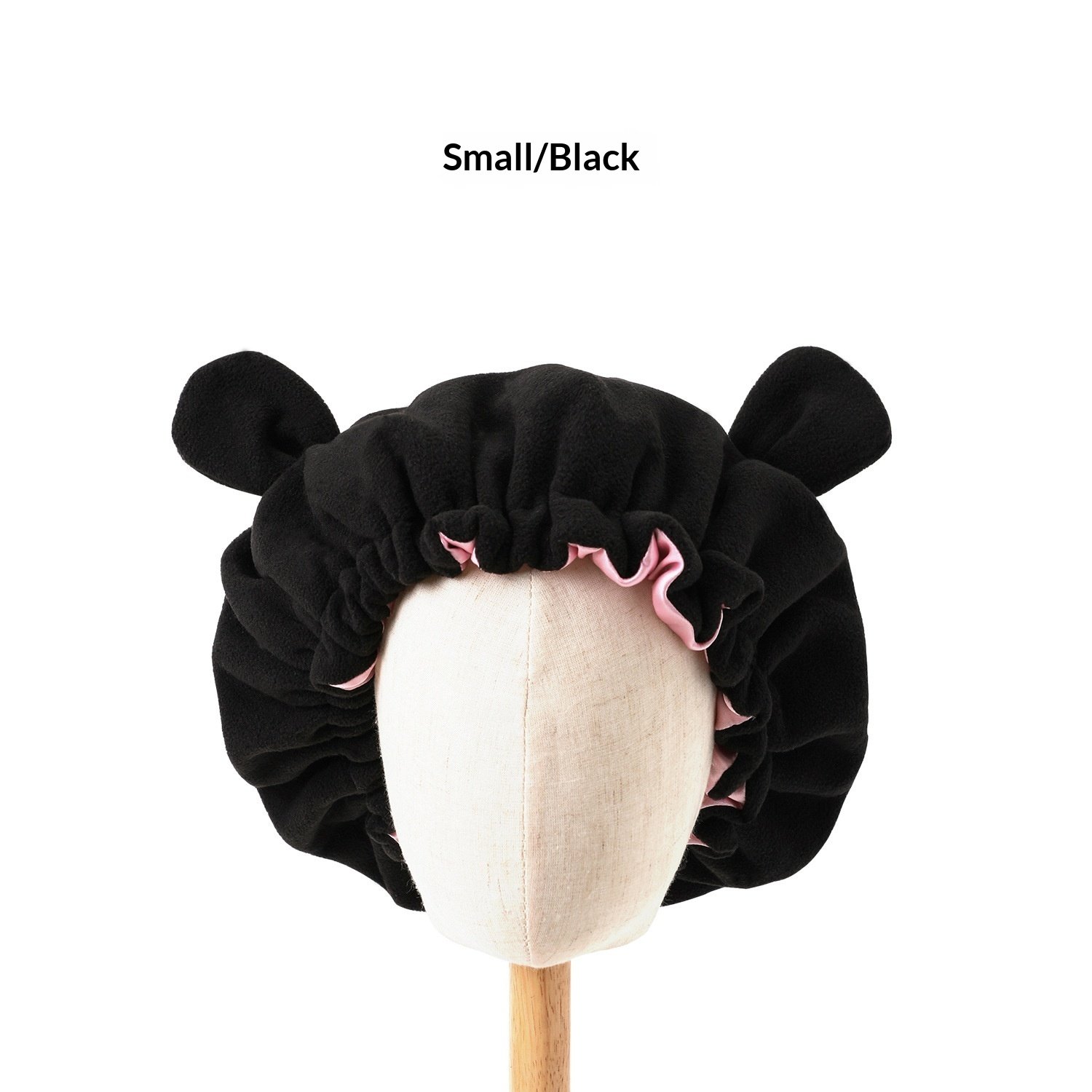 Double-layered Fleece Cozy Teddy Bear Ear Home Sleeping Cap - الصورة 9