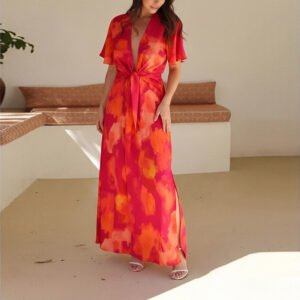 Women's Fashion Printed French-style Dress