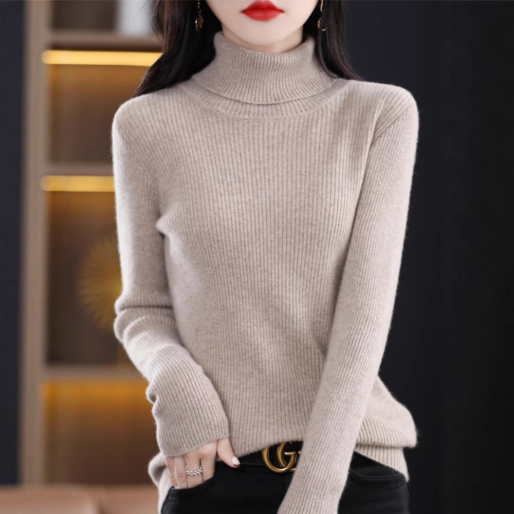 Women's Turtleneck Sweater For Fallwinter - الصورة 3