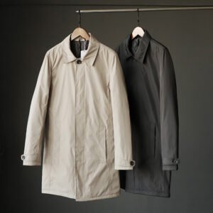 Japanese-style Quilted Warm Mens Mid-length Trench Coat