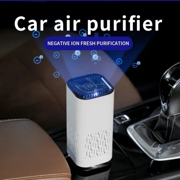 Car Air Purifier Portable Negative Ion Generator Remove Formaldehyde Dust Smoke Air Freshen Washer For Home Car - الصورة 5