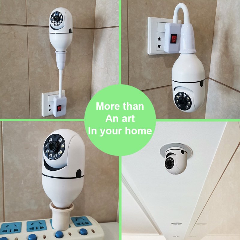 WiFi CAMERA 1080P Bulb 4X Zoom Camera E27 Home 5GWiFi Alarm Monitor - الصورة 4