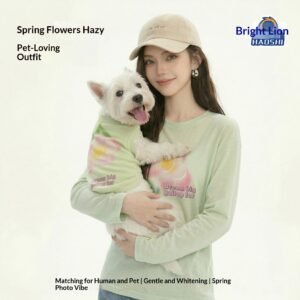 Printed Dog And Cat Vest T-Shirt Long-Sleeved For Humans And Pets