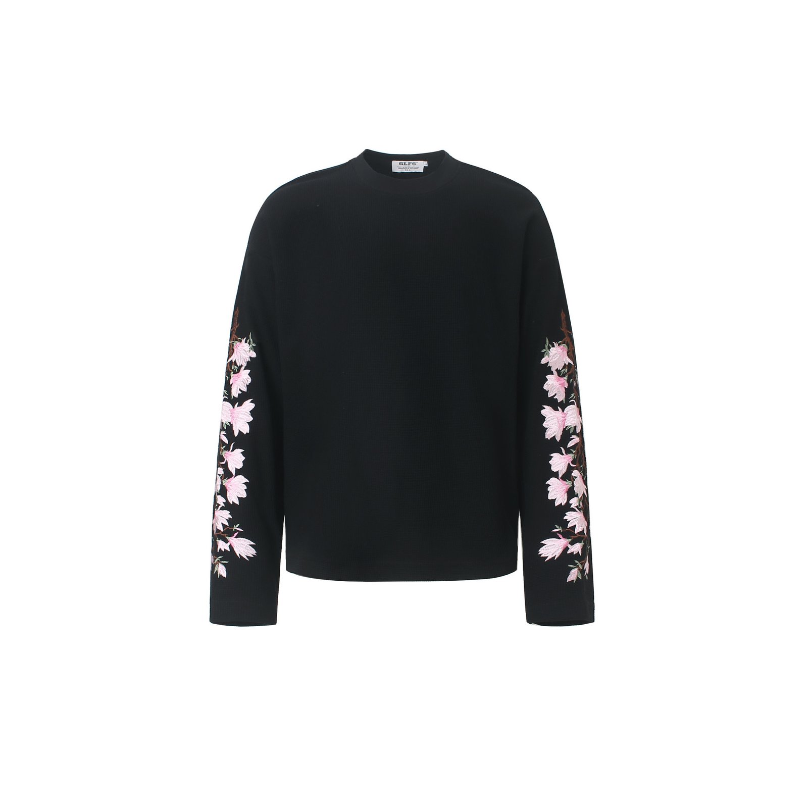 New Chinese-style Casual Floral Embroidered Mens Long-Sleeve T-Shirt