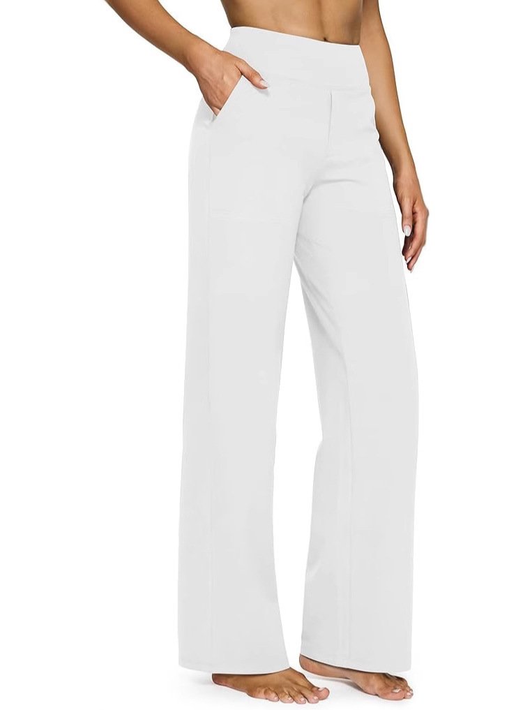 High-waisted Straight-leg Pants With Loose Pockets - الصورة 3