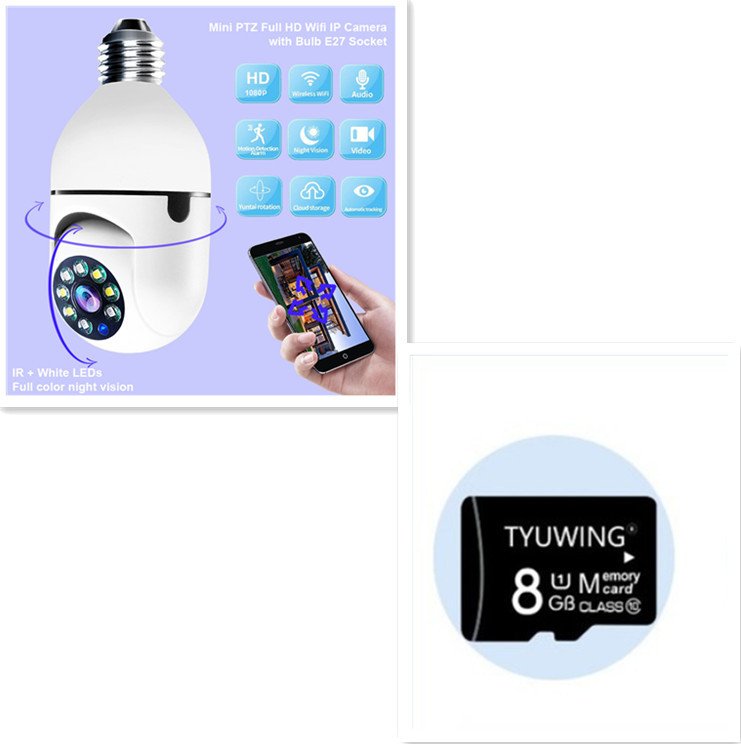 WiFi CAMERA 1080P Bulb 4X Zoom Camera E27 Home 5GWiFi Alarm Monitor - الصورة 8