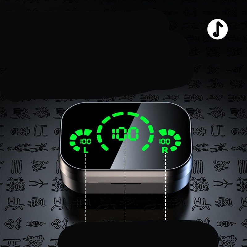 YD03 Wireless Bluetooth-compatible Headset TWS Large Screen Smart Digital Display In Ear Breathing Light - الصورة 4