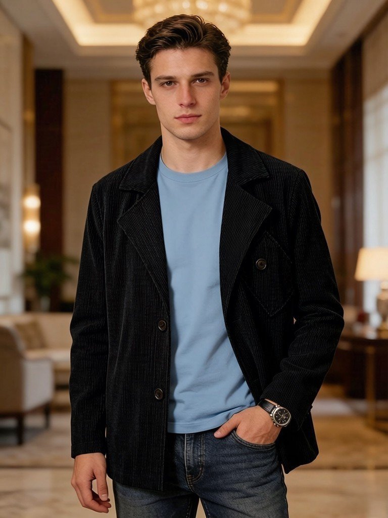 Men's Suit-collar Fashion Business Jacket - الصورة 8