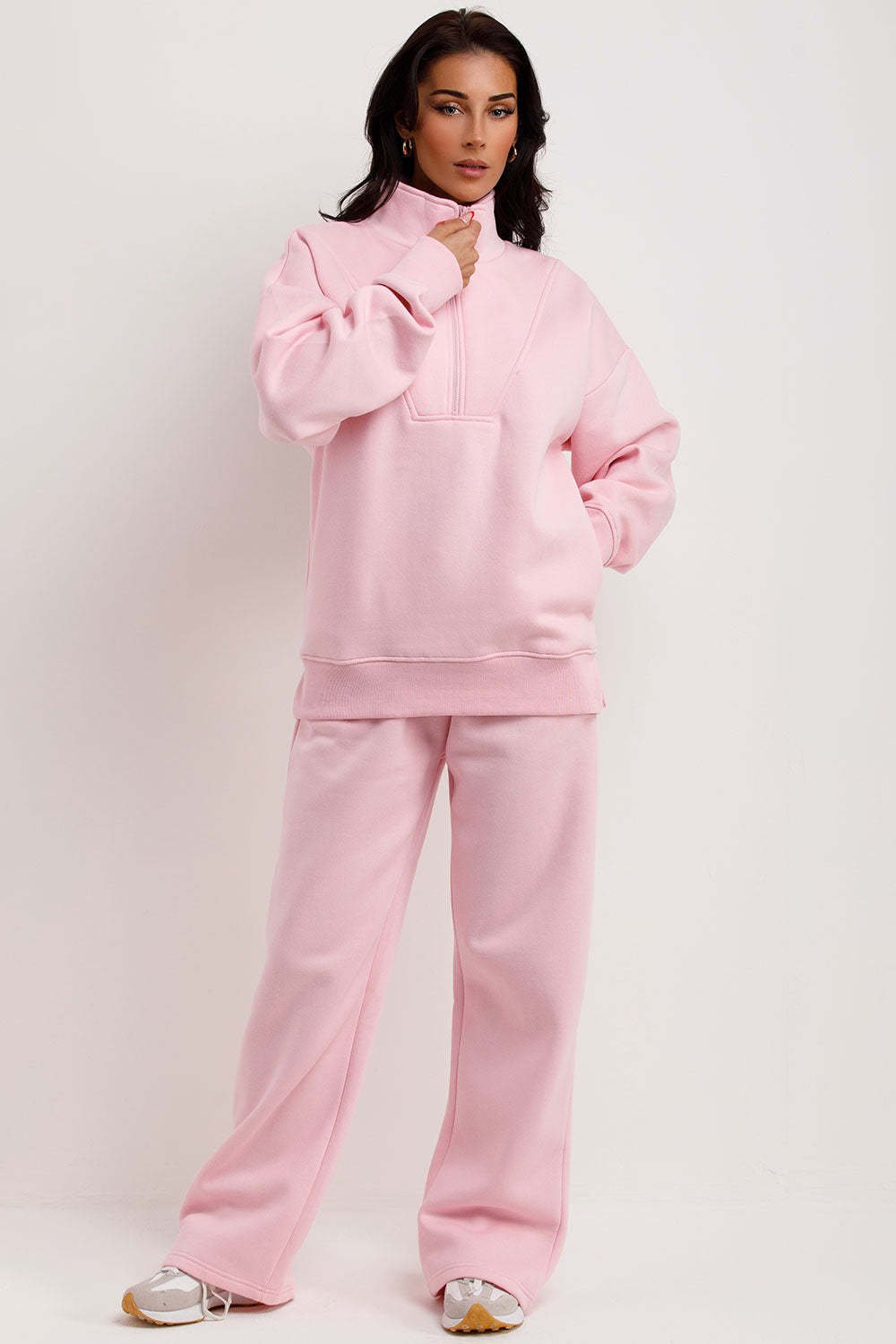 Zip-up Hoodie And Wide-leg Pants Two-piece Set - الصورة 7