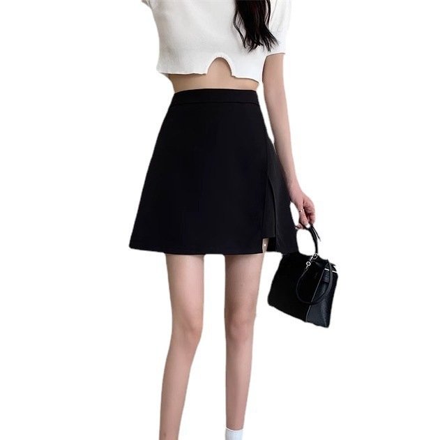 Irregular High-waist A-line Hip-hugging Skirt For Women Anti-exposure Design - الصورة 2