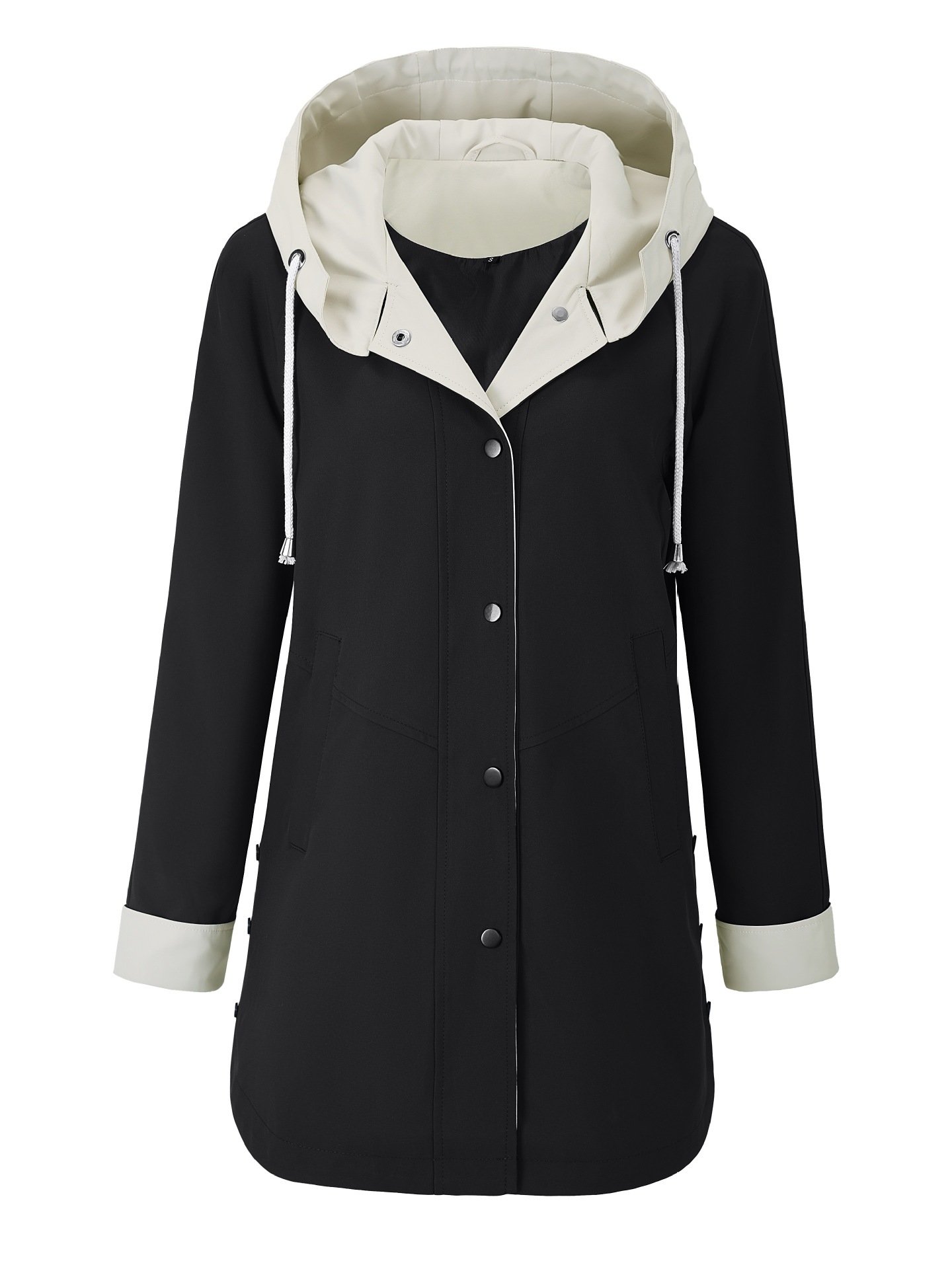 Women's Long Hooded Trench Coat - الصورة 5