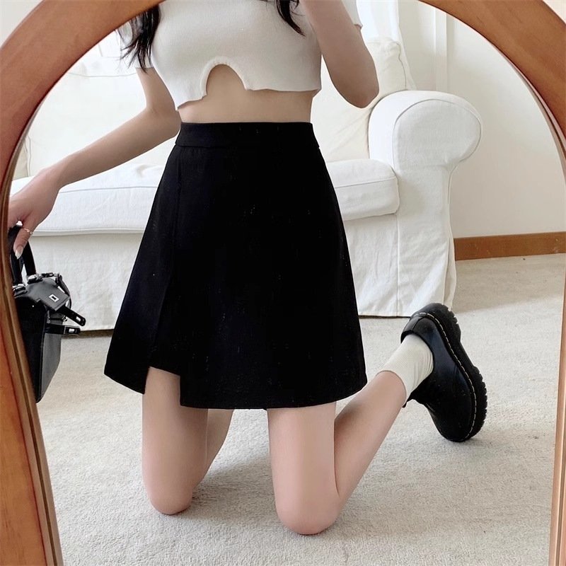Irregular High-waist A-line Hip-hugging Skirt For Women Anti-exposure Design - الصورة 4