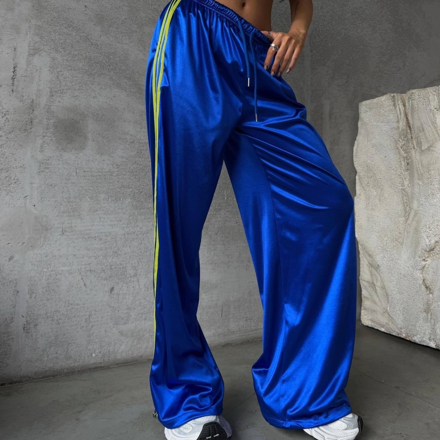 Casual Street-style Lace-up Three-stripe Pants - الصورة 4
