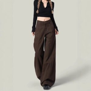 Women's Spring Loose Straight-leg Denim Wide-leg Pants