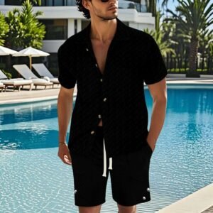 New Trendy POLO Shirt With A Turn-down Collar And Embossed Short Sleeves