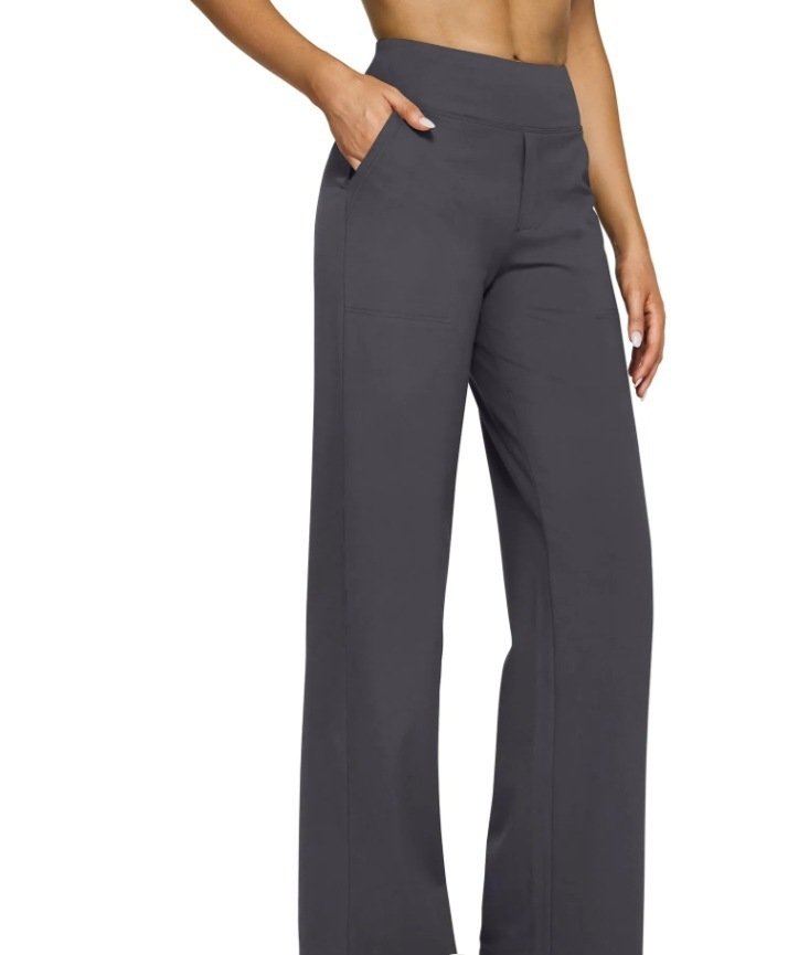 High-waisted Straight-leg Pants With Loose Pockets - الصورة 5