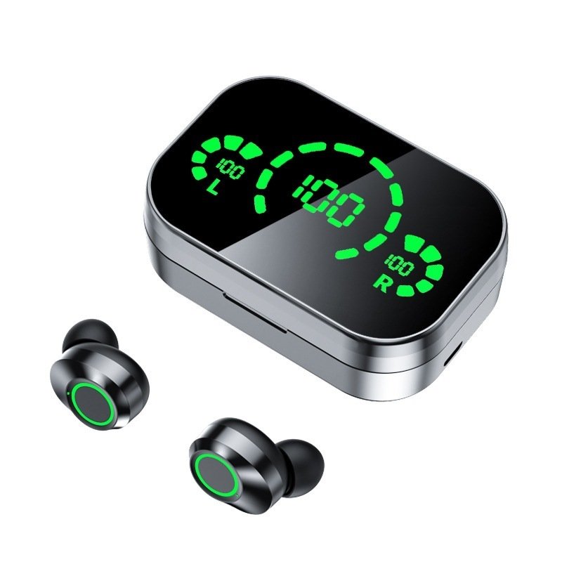 YD03 Wireless Bluetooth-compatible Headset TWS Large Screen Smart Digital Display In Ear Breathing Light - الصورة 2