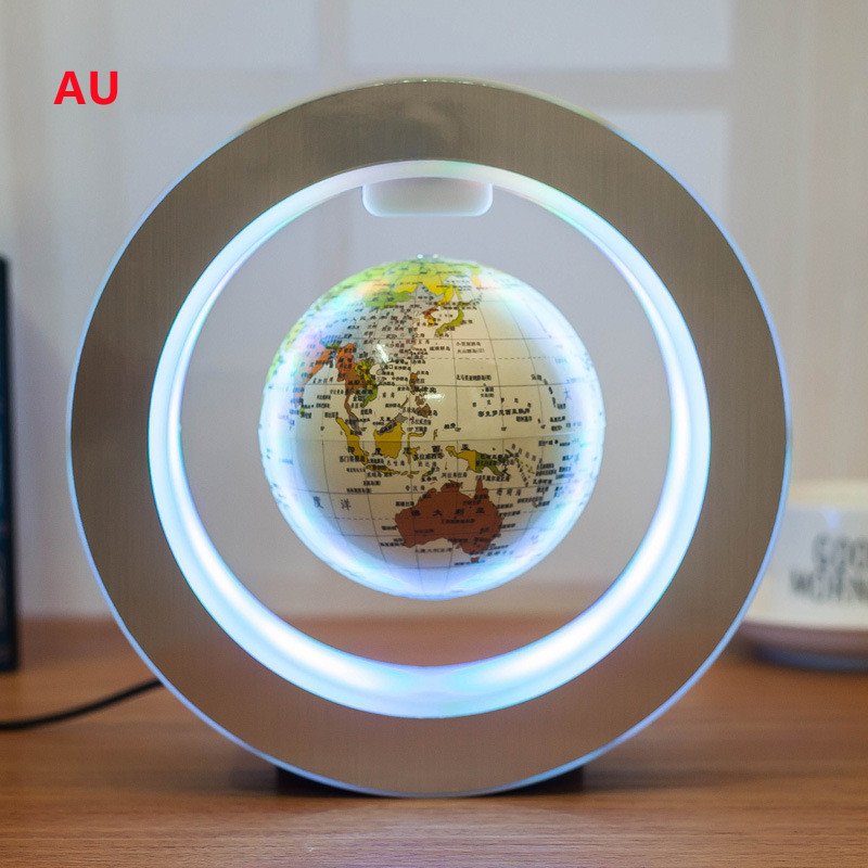 Round LED World Map Floating Globe Magnetic Levitation Light Anti Gravity Magic - الصورة 9