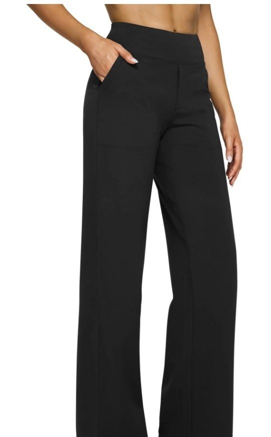 High-waisted Straight-leg Pants With Loose Pockets - الصورة 8