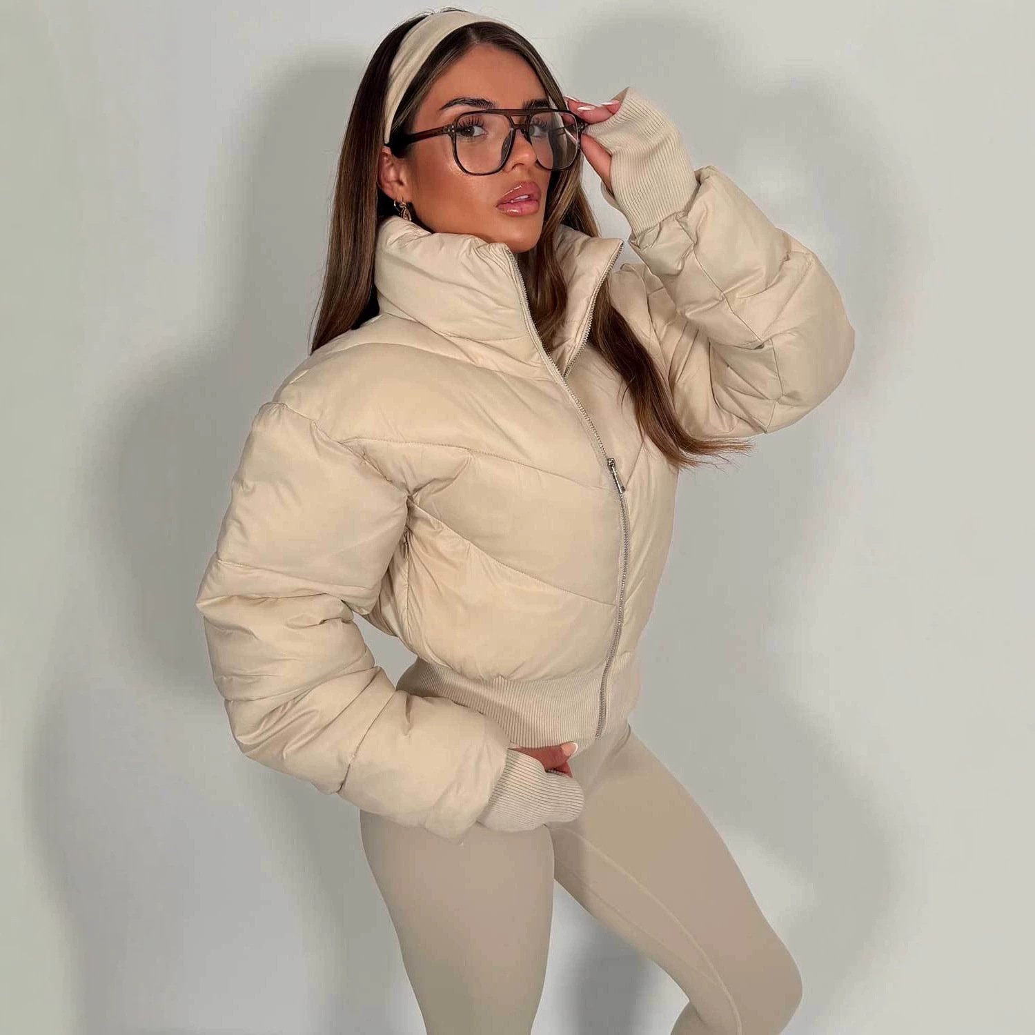 New Autumnwinter Short Stand-collar Puffer Jacket For Women - الصورة 8