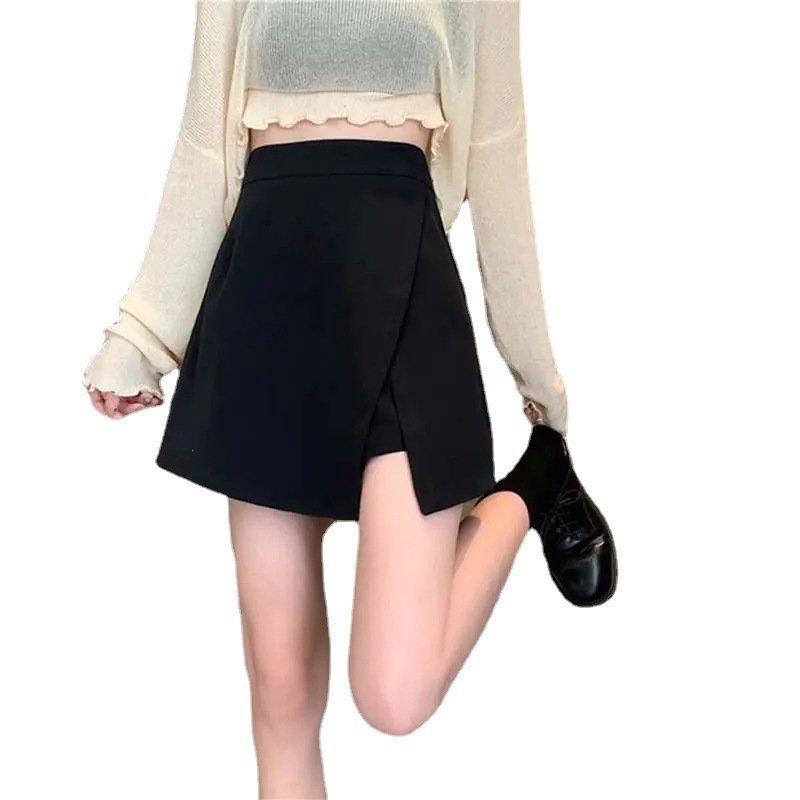 New A-line Skirt With A Small Slit Versatile And High-waisted - الصورة 4