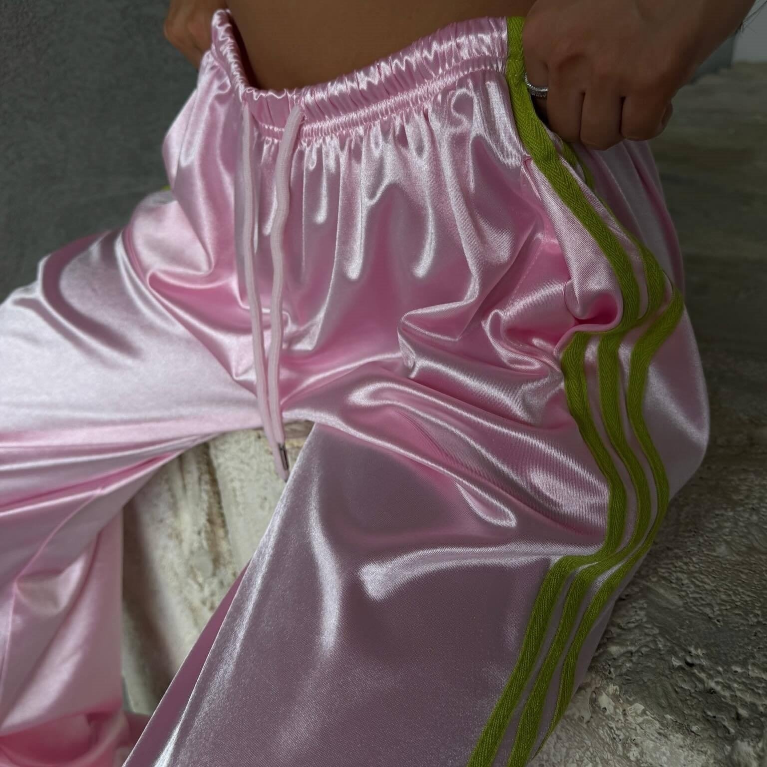Casual Street-style Lace-up Three-stripe Pants - الصورة 10